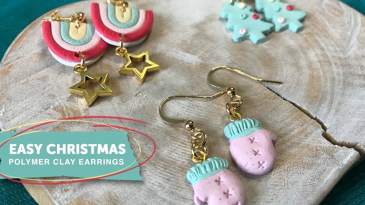 Polymer Clay Tutorial 95: Easy Christmas Earrings