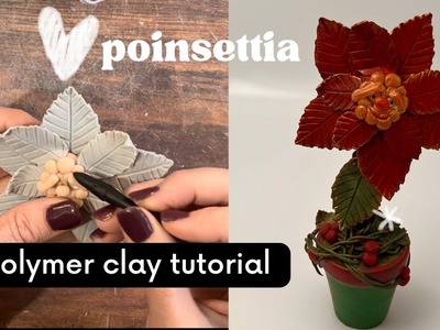 Sculpting a Poinsettia Character from polymer clay