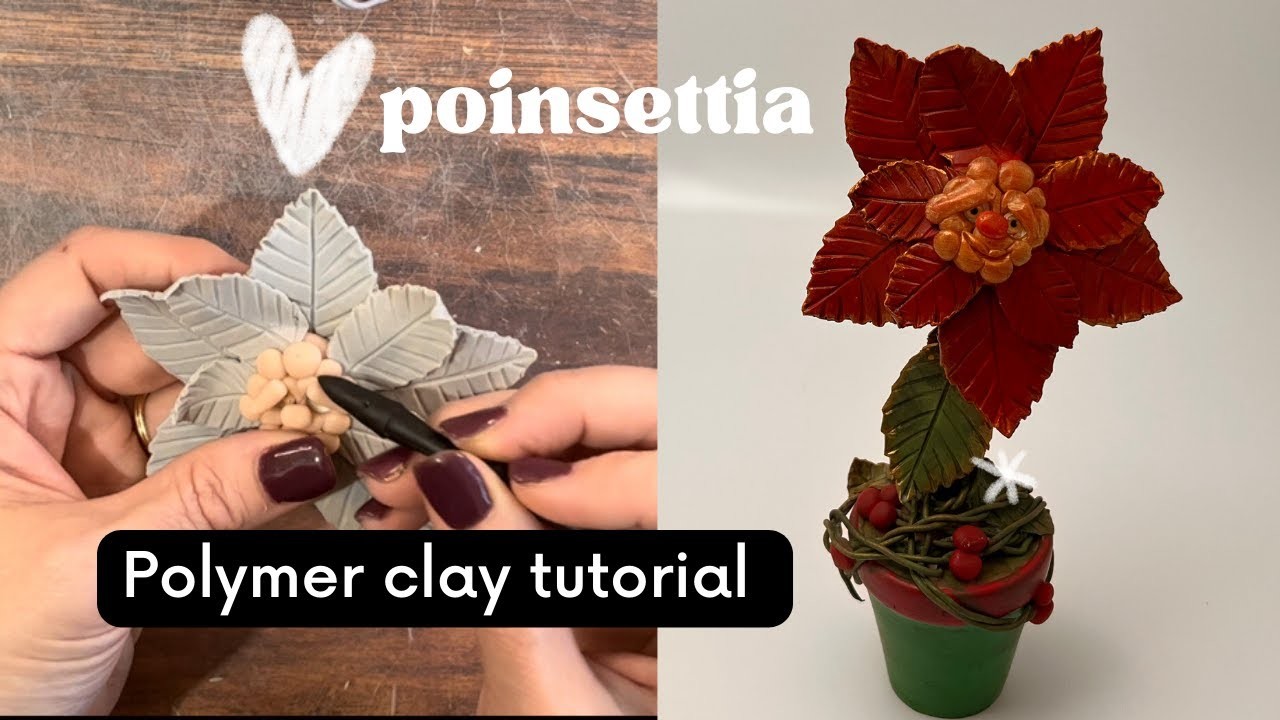 Sculpting a Poinsettia Character from polymer clay