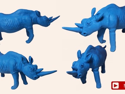 Sculpting Rhino ???? with Polymer CLAY.CLAY Rhino.CLAY Modelling