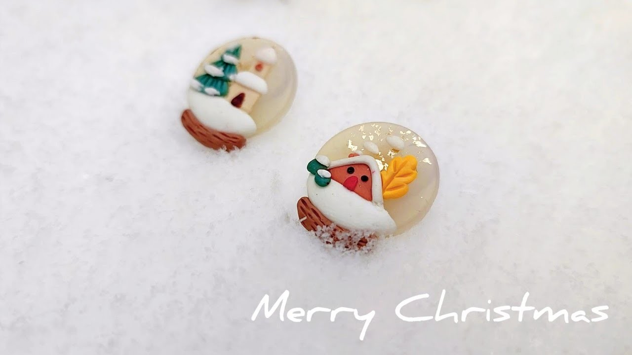 ✤Studio Vlog #3✤ Polymer clay snowglobe design | Merry Christmas | Soft comfy BGM |