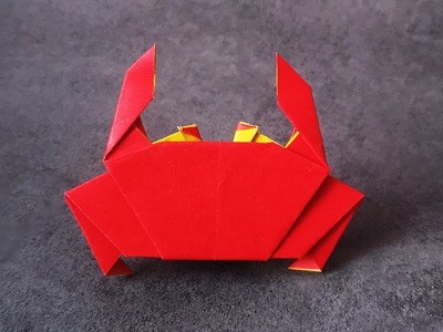 逼真的折纸螃蟹，非常有趣，手工折纸动物DIY教程 | How to Make Origami Crab | Paper Animals Easy Craft |【折り紙1枚】カニの折り方