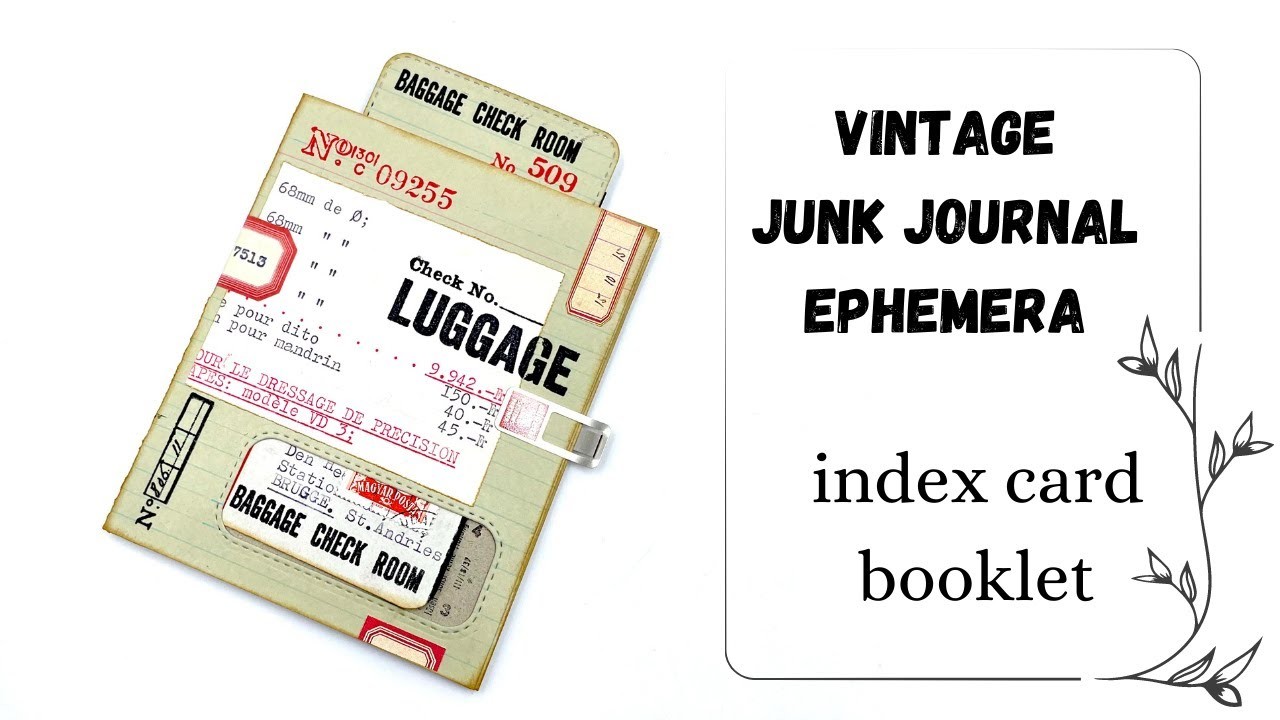 VINTAGE JUNK JOURNAL EPHEMERA - INDEX CARDS BOOKLET - #papercraft #junkjournal #craftwithme