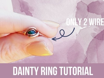 Wire Wrapped Ring with ONLY 2 Wires! - Quick and Easy - Dainty Cabochon Ring Tutorial