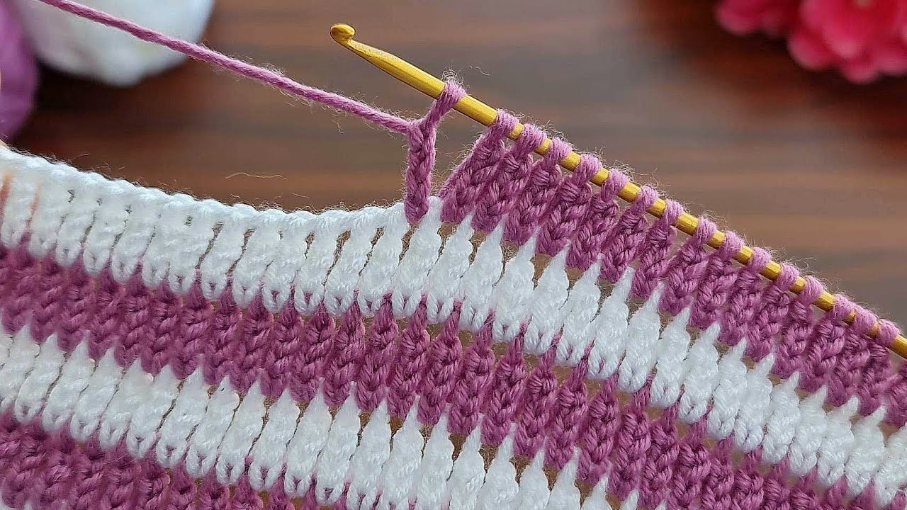 Woow!! Very easy very beautiful eye catching tunisian crochet construction ✔ çok kolay tunusişi örme