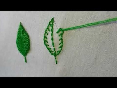 3 Basic Leaf Embroidery tutorial for beginners.Easy Leaf hand embroidery stitches for beginners