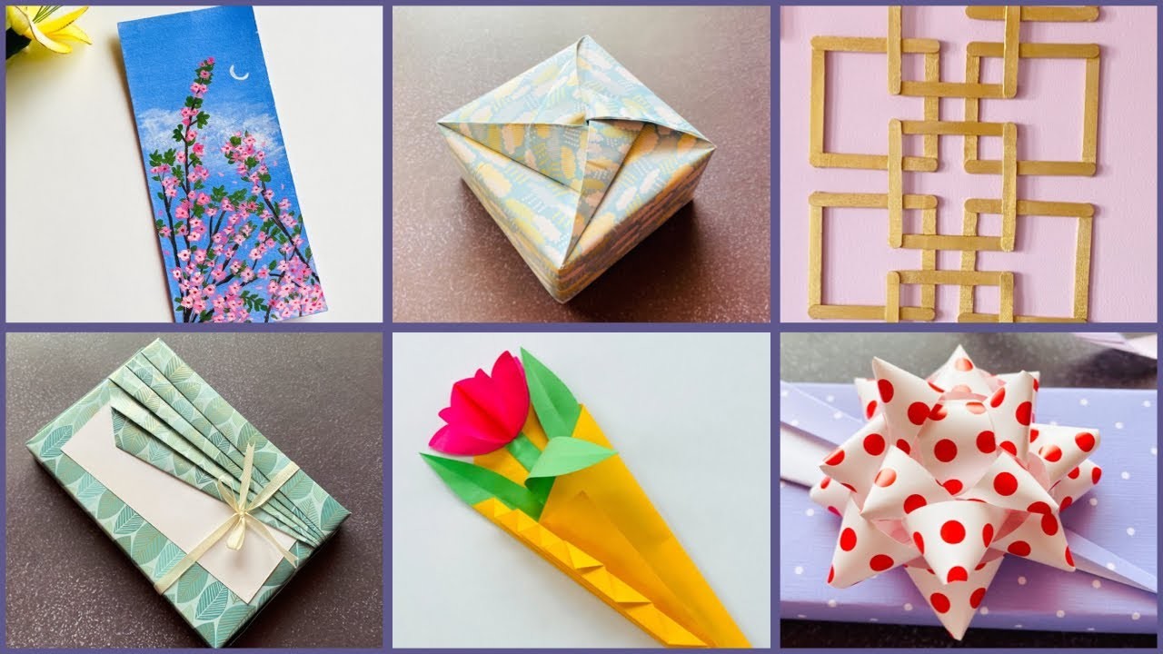 6 Best Paper Craft Ideas | Best of 2022 | Gift Wrapping  #papercrafts #craftideas