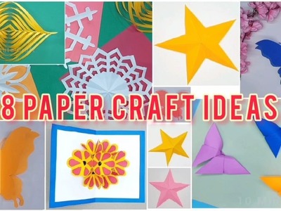 8 DIY PAPER CRAFT IDEAS | PAPER CRAFT | PAPER CUTTING ART