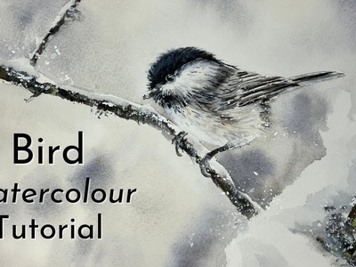 Atmospheric Step by Step Watercolour Bird Painting Tutorial. Willow Tit