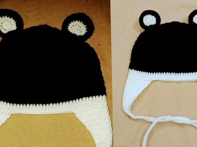 Crochet baby beanie,crochet panda bear hat for 3year boy,#sell as many as u can weave#crochetbeanie