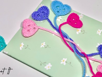 Crochet Bookmark ???? ????????| Simple and Easy Heart Bookmark | Full Tutorial | Crochet It