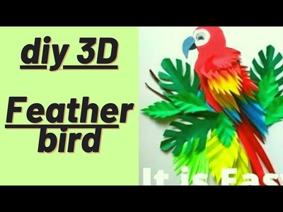 Diy 3d bird???? bird.how to make colours full bird #crafting #crafts