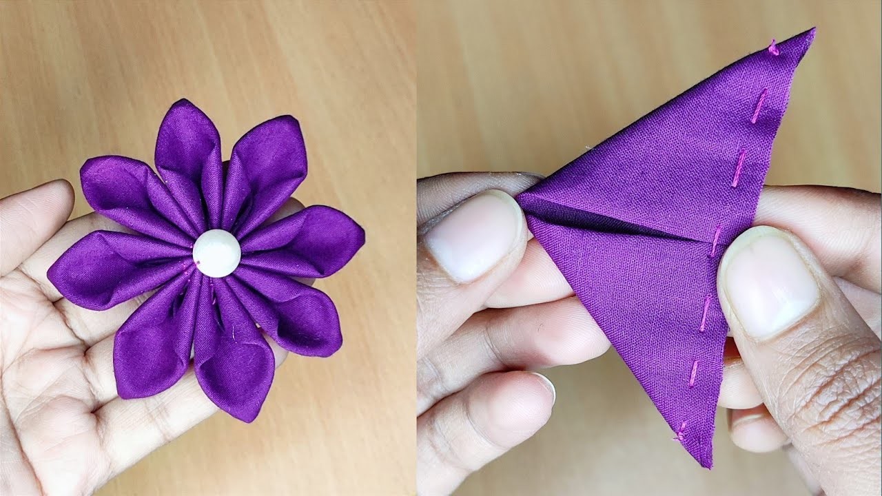 DIY: Easy Tricks Fabric Flowers Making |  New Design Cloth Flower Making