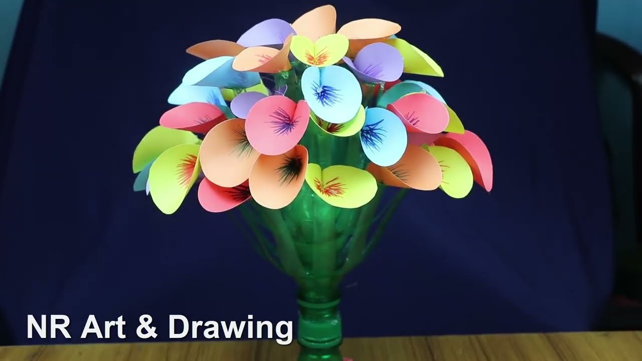 DIY Paper Craft Ideas - Paper Flower For Home Decoration - Best out of waste