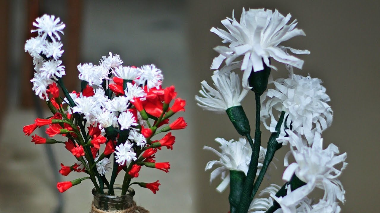 DIY Paper Flower Super Easy | How to Make Baby Breath Flower Craft | Trick Paper Flower