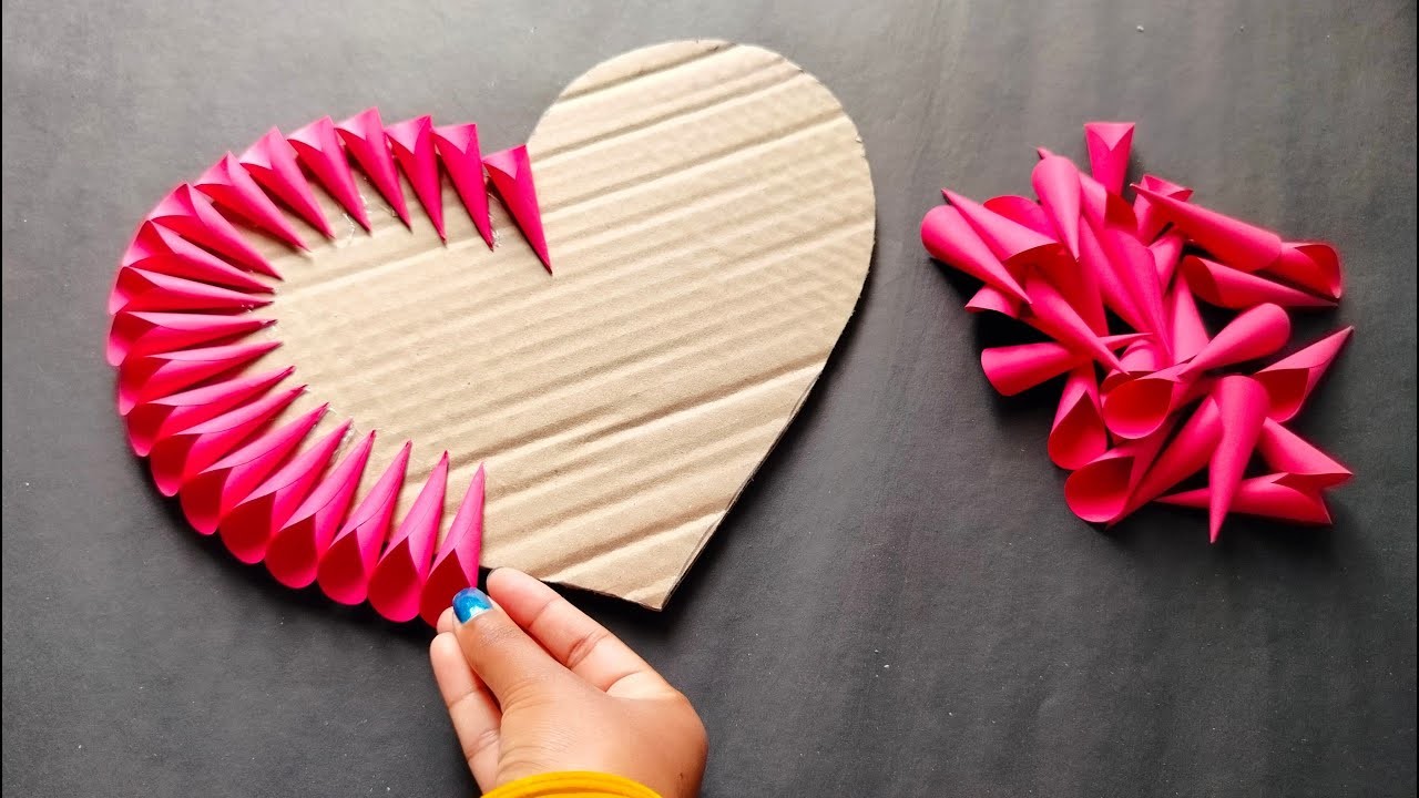 Diy Paper Heart Wall Hanging||Valentine's Day Craft ideas||Paper Craft