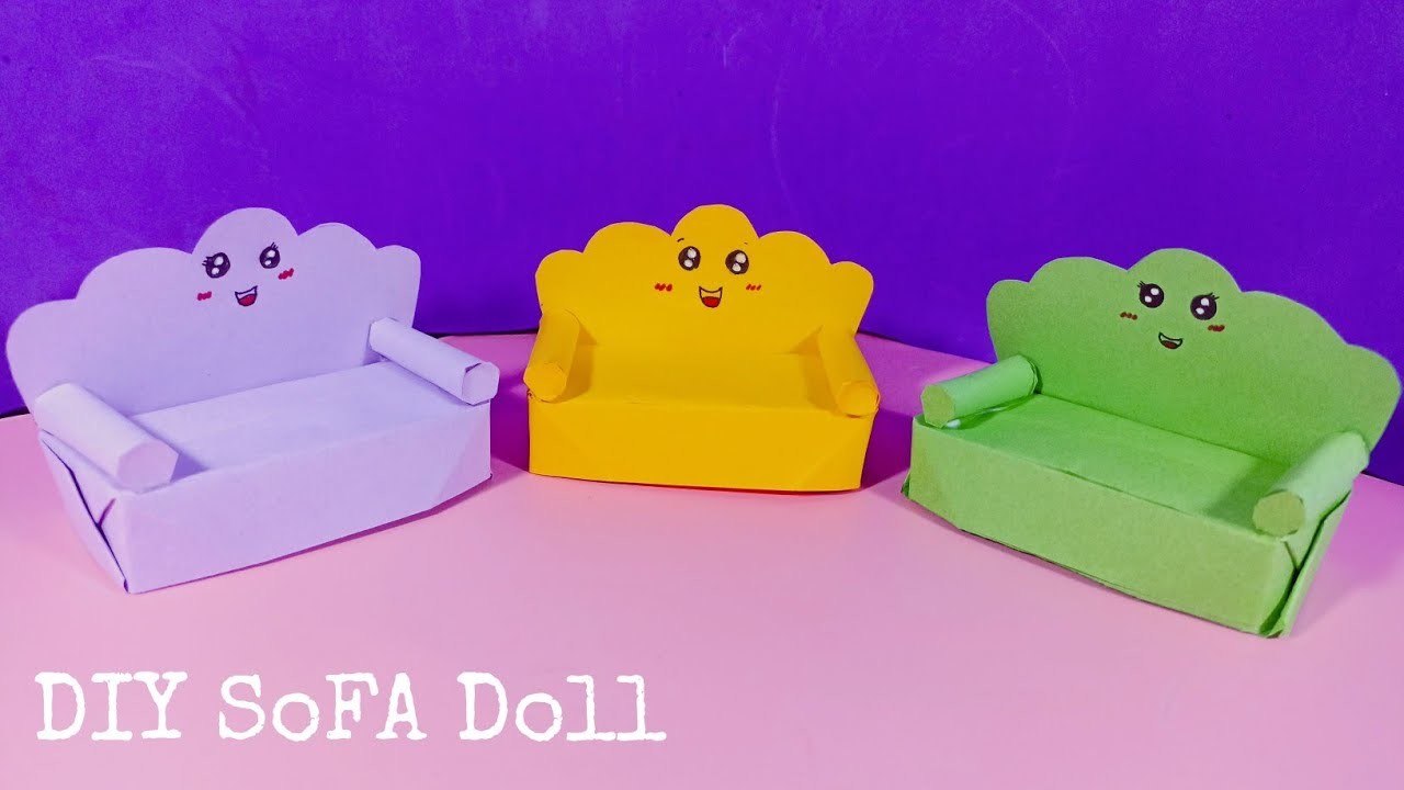 DIY Sofa Doll. How To Make Sofa. Sofa Crafts