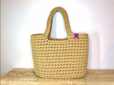 Easy Crochet Tote Bag, Shopping Bag, Beginner Friendly, Made by Lunda