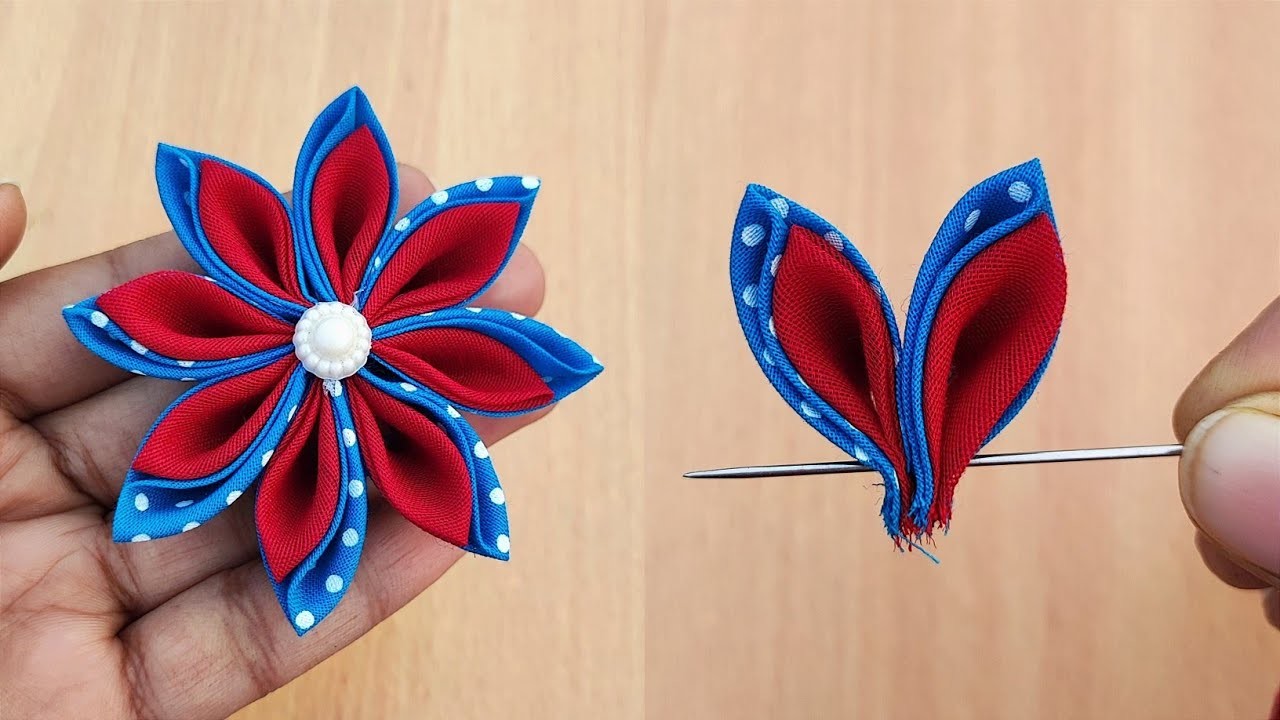 Easy Hacks! fabric flower making ~ in 4 minutes, Cloth Flower Making