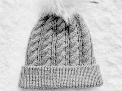 Easy Knit Cable Hat For Adult Men and Women, How to knit for beginners, Crochet for Baby
