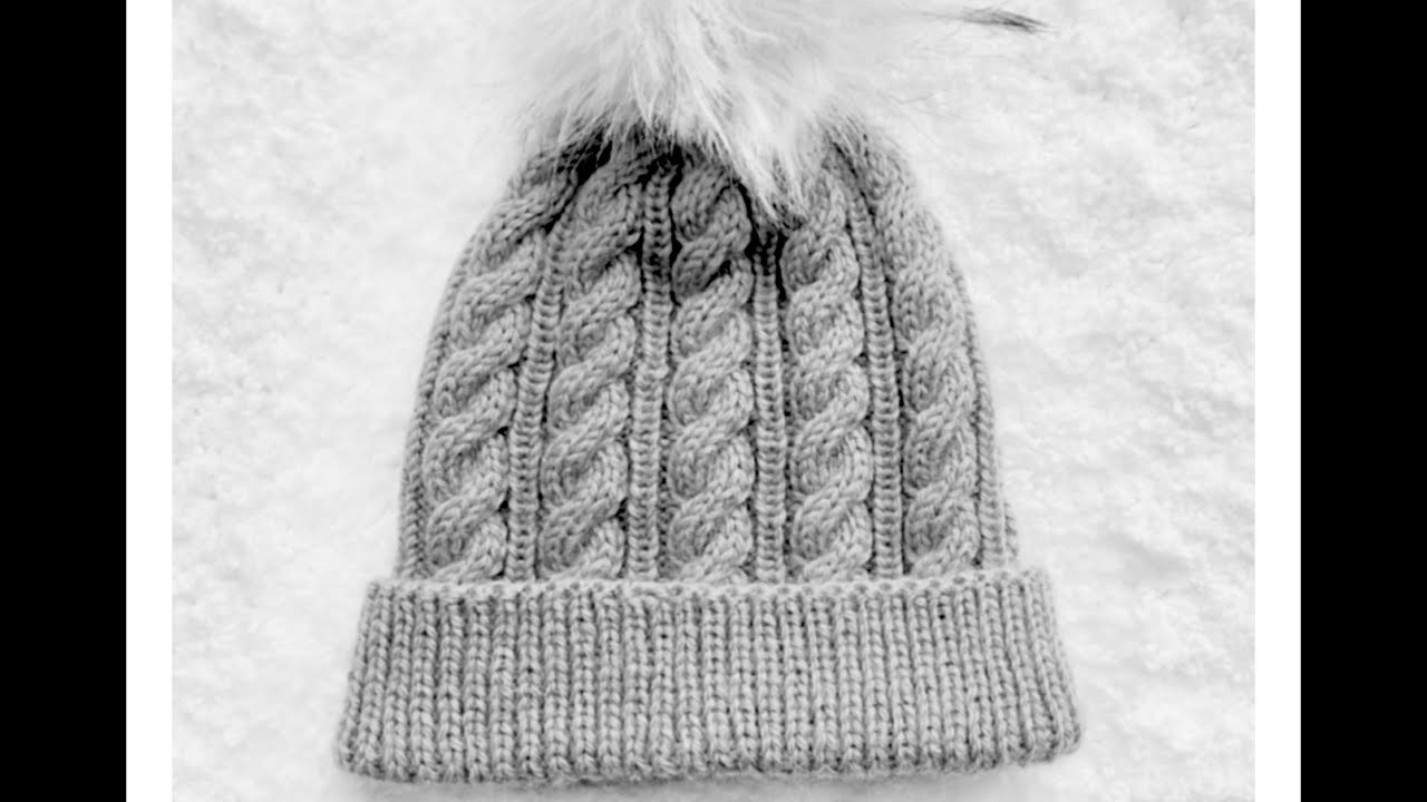 Easy Knit Cable Hat For Adult Men and Women, How to knit for beginners, Crochet for Baby