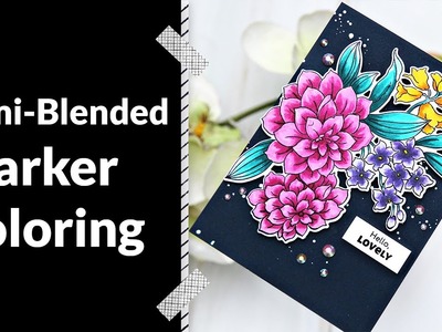 Easy Semi-Blended Marker Coloring