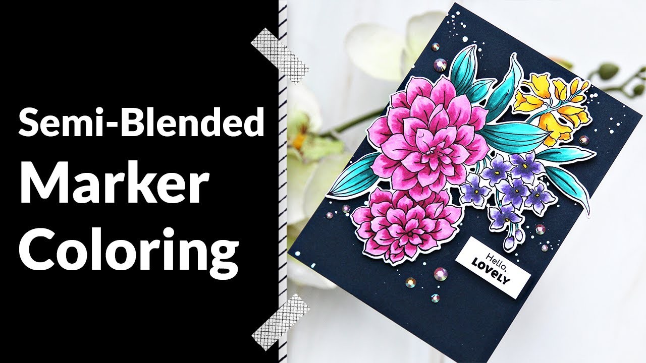 Easy Semi-Blended Marker Coloring