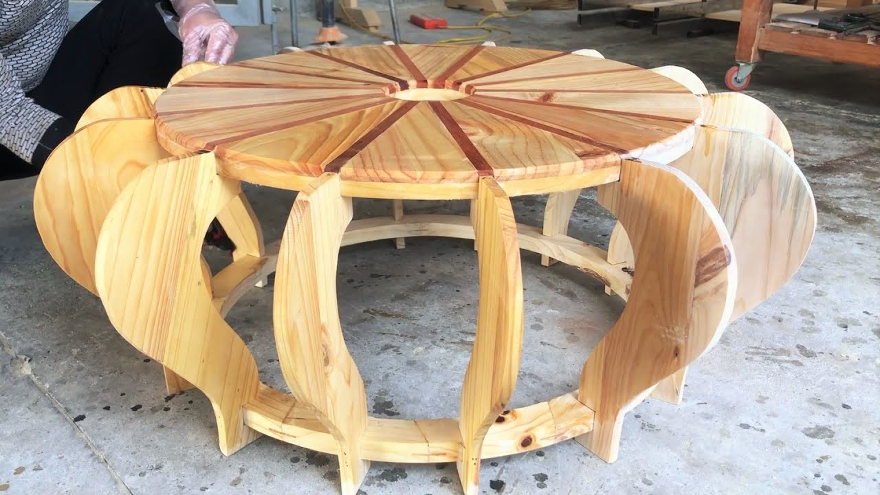 Extraordinary Coffee Table Ideas and Designs - DIY Low Round Coffee Table