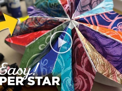 Fabulous Shimmery Gelli Printed Paper Star, Easy!–Tutorial Tidbits