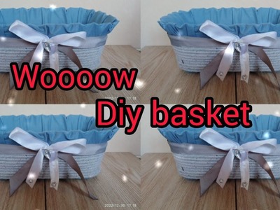 How adorable IS this little diy basket!    تدوير سلة    #diy #ideas #home #crafts #handmade #recycle