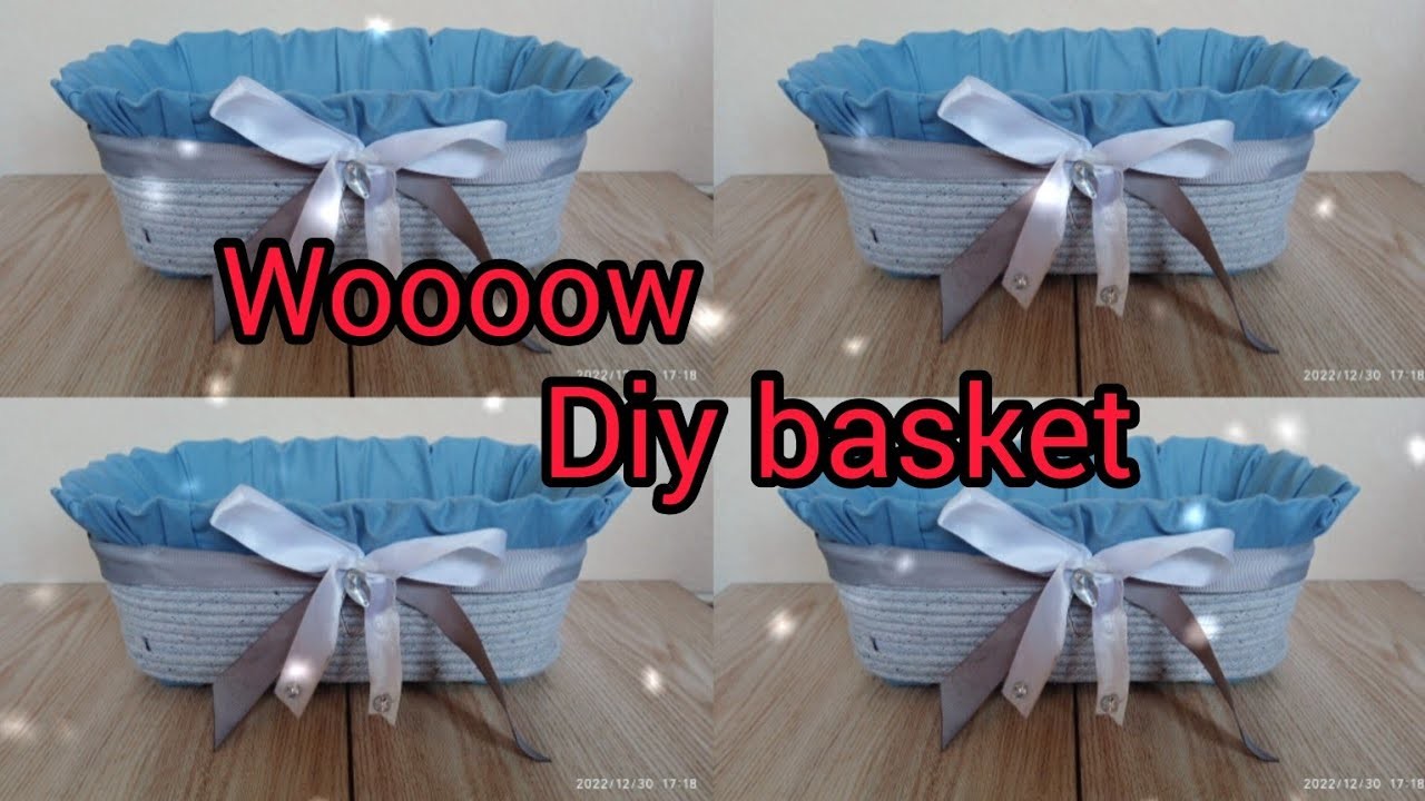 How adorable IS this little diy basket!    تدوير سلة    #diy #ideas #home #crafts #handmade #recycle