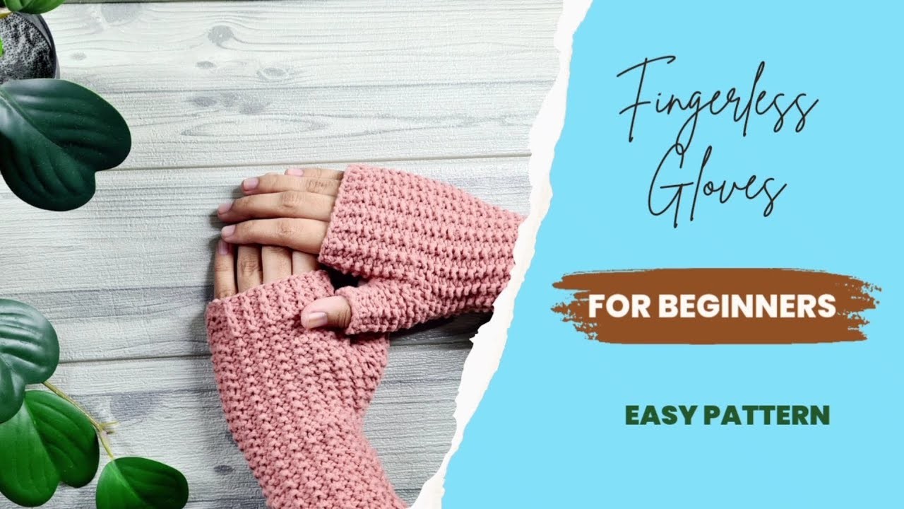 How to Knit Fingerless Gloves???? |Easy To Knit For Beginners| Rice stitch ???? | Urdu.Hindi