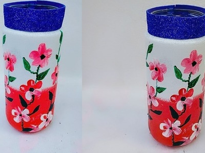 How to make jar design. Room decor ideas ???? Beast of waste ideas.glass jar designs