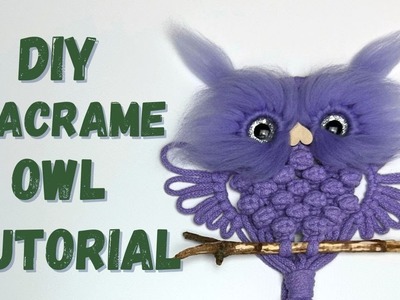 How to make Macrame Owl with felting wool Wall Hanging Tutorial