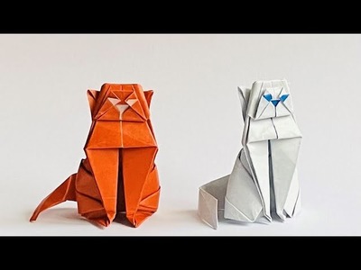 How to make Origami Persian Cat, step by step tutorial