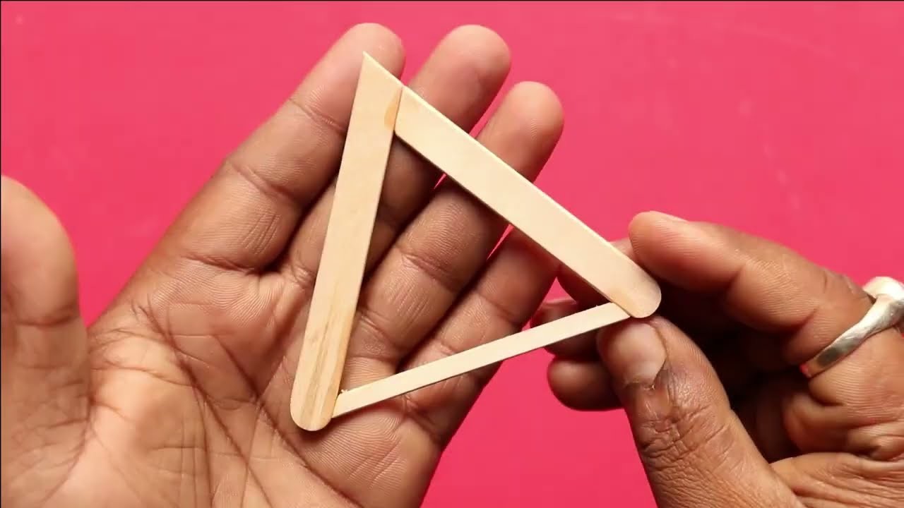 How to make wall hanging with popsicle sticks | Popsicle sticks crafts | DIY flower pot crafts
