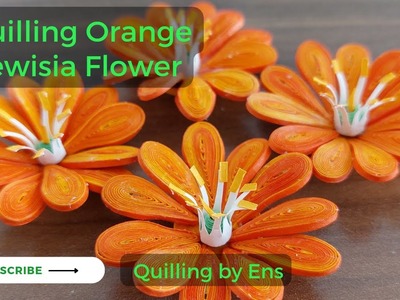 How to quill orange Lewisia #basteln #filigree #quilling #papercraft #paperflower #diy #diycrafts