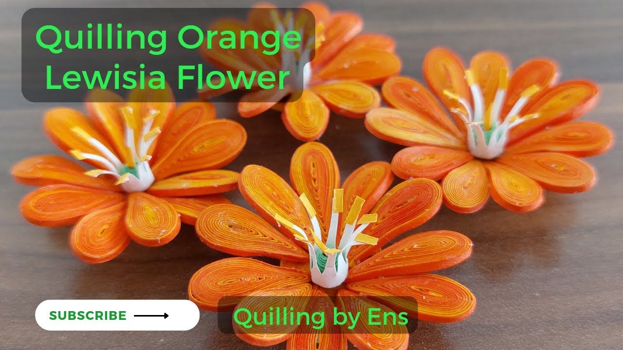 How to quill orange Lewisia #basteln #filigree #quilling #papercraft #paperflower #diy #diycrafts