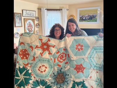 JEN'S KALEIDOSCOPE QUILT ALL FINISHED!!!