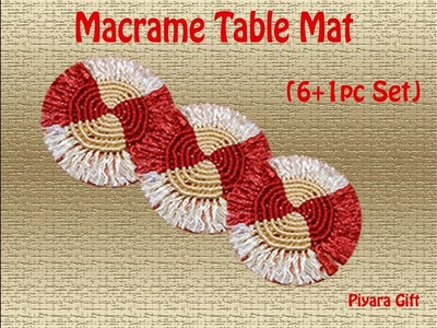 Macrame Table Mat.Macrame For Beginners.Macrame Round Tablecloth Tutorial.Diy Macrame Table Mat