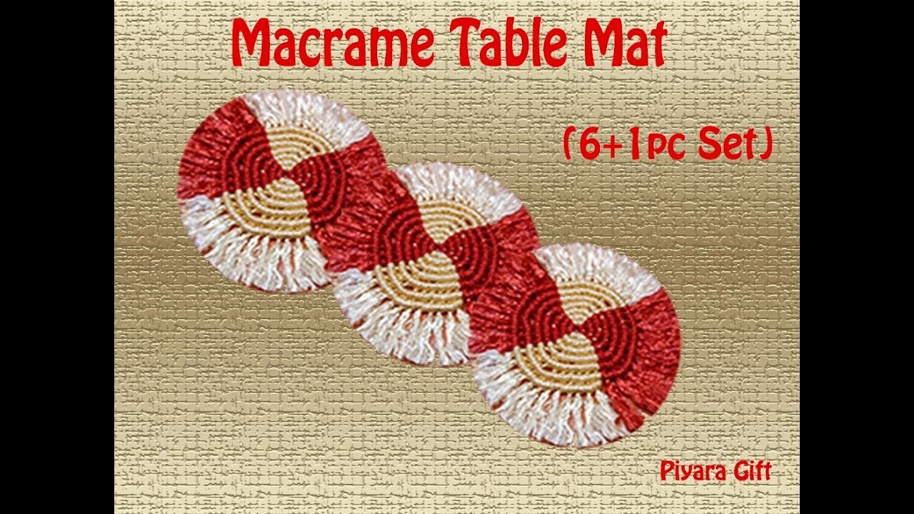 Macrame Table Mat.Macrame For Beginners.Macrame Round Tablecloth Tutorial.Diy Macrame Table Mat