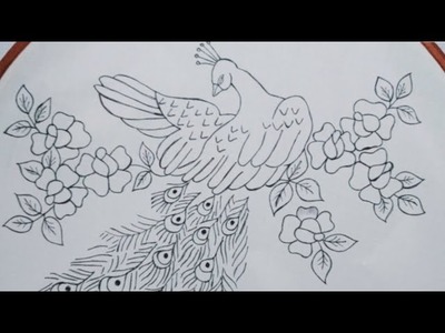 MAGNIFICENT And majestic Peacock ???? Hand Embroidery | Hand embroidery designs.patterns