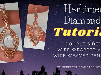 MAKE IT! How to Wire Wrap a Herkimer Crystal, Step by Step TUTORIAL, wire wrapping crystals