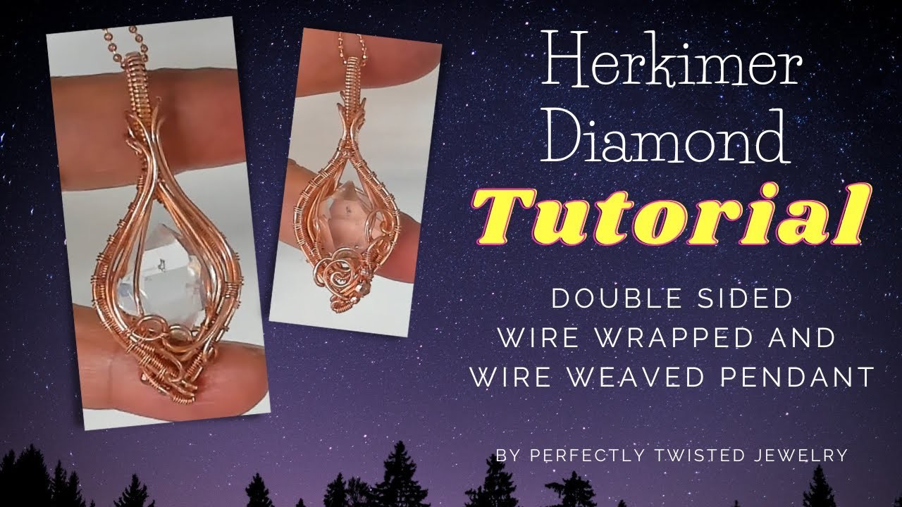 MAKE IT! How to Wire Wrap a Herkimer Crystal, Step by Step TUTORIAL, wire wrapping crystals