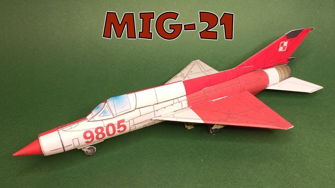 MiG-21 Fighter Aircraft Paper Model | How to Make Paper Airplane Model | Paper craft "Fishbed" | DIY