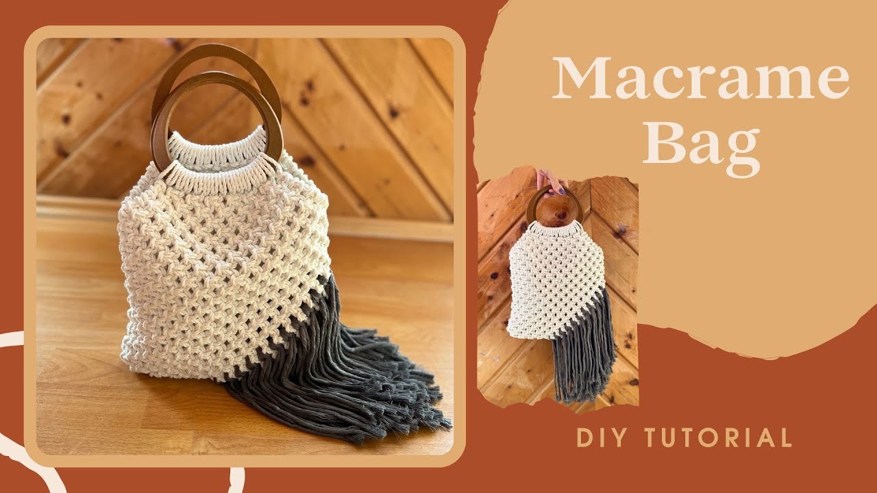 Modern Macrame Bag Tutorial. Macrame Purse Bag. DIY Macrame Pattern. Macrame Fashion Accessories