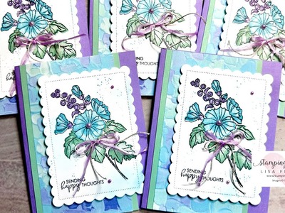 NEW! 5 Easy 2 Step Stamping Cards with Beautifully Happy and Fancy Flora DSP!