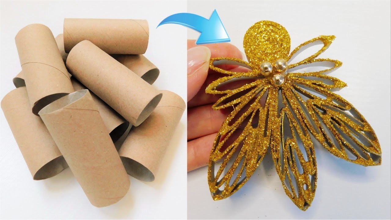 New Year Angel Tutorial. Inexpensive DIY Decor Idea for Home. Recycled Crafts to Make World Better