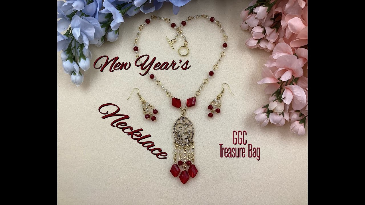 New Years Necklace and Earrings Tutorial