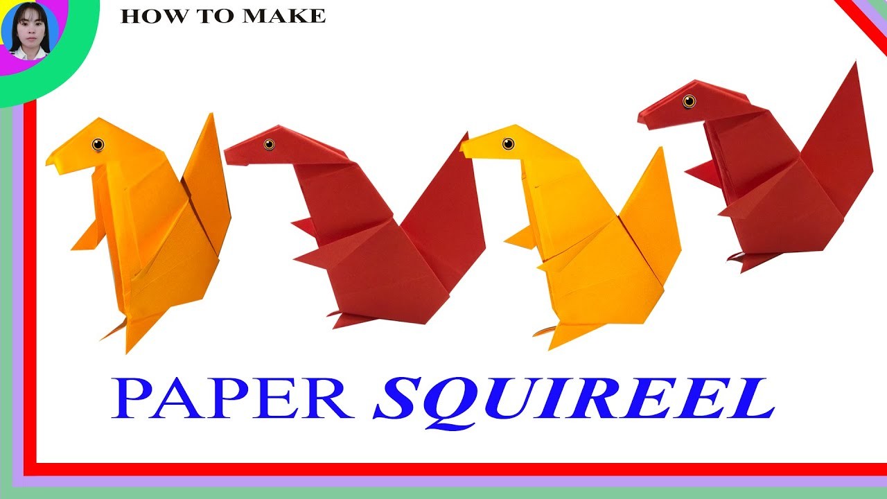 Paper squirrel craft | Origami squirrel | Squirrel easy | Origami squirrel tutorial